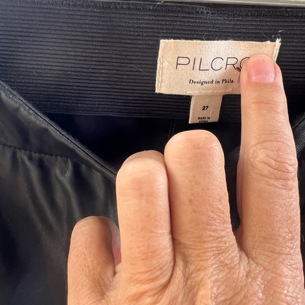 Pilcro Anthropology Glasgow Faux Leather Pants 27 - Picture 8 of 10